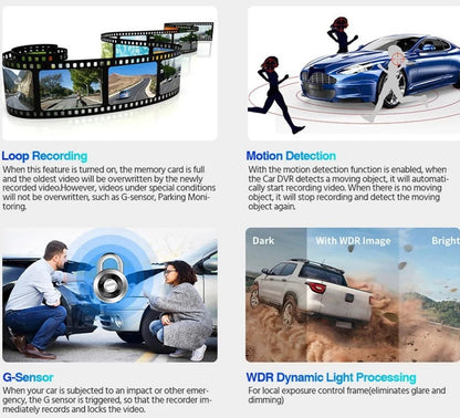 FHD 2K Wifi Android/iOS Mobile App Dash Camera DVR - Capture and Control Your Driving Moments in Full HD 2K Resolution - Electromann SA