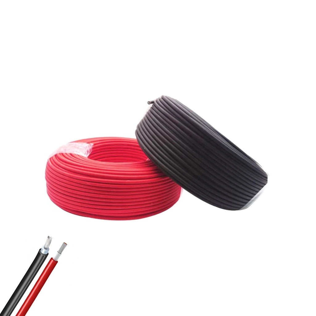 6mm PURE COPPER Solar Flexible Power Wire - RED - Electromann SA