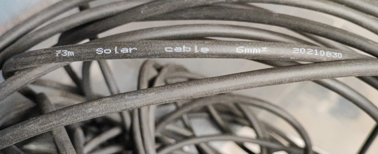 6mm Solar PURE COPPER Flexible Power Wire - BLACK - Electromann SA