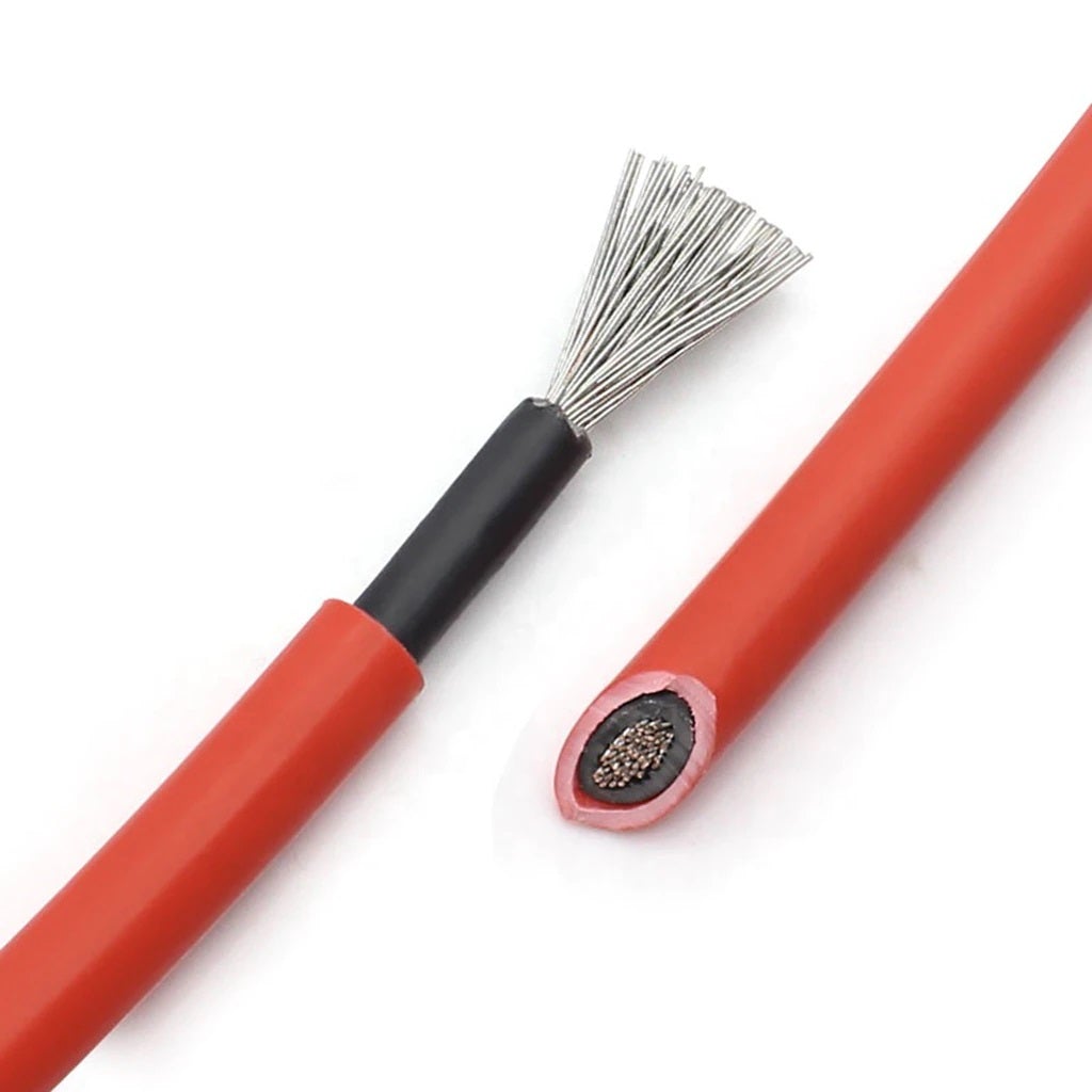 6mm Solar PURE COPPER Flexible Power Wire - BLACK - Electromann SA