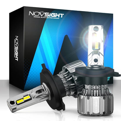 NovSight A500-N50 70W Car LED Headlights Bulbs 15000LM 6500K - H4 - Electromann SA
