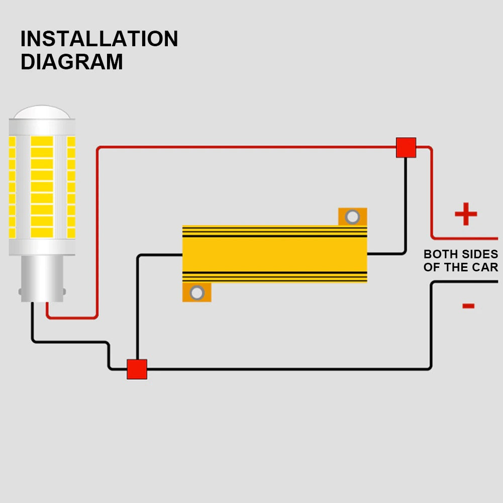 25W 6ohm Load Resistors for Vehicle LED Bulbs - Electromann SA