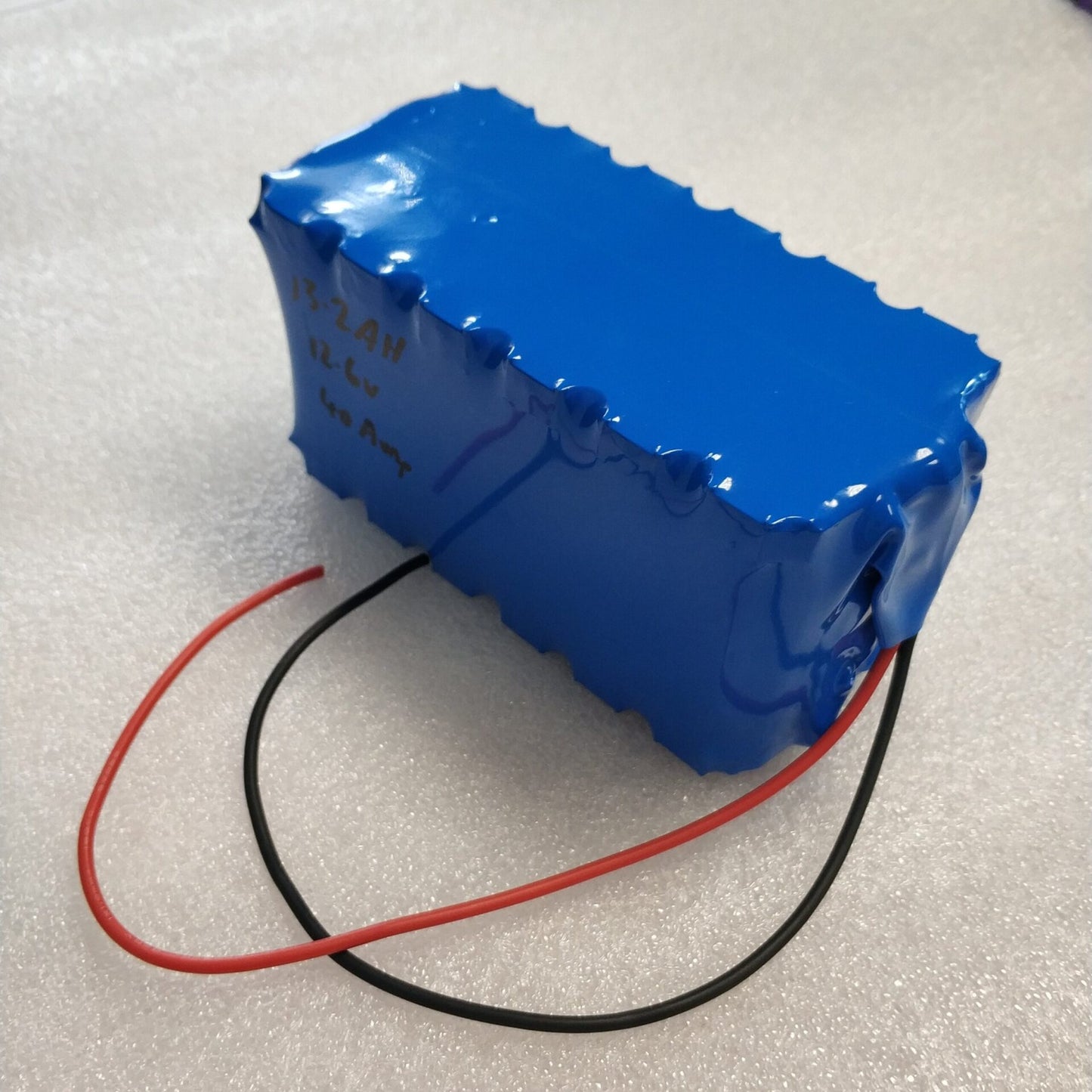 12.6v 13.2Ah Rechargeable Li-ion Battery Pack with 15Amp BMS - Electromann SA