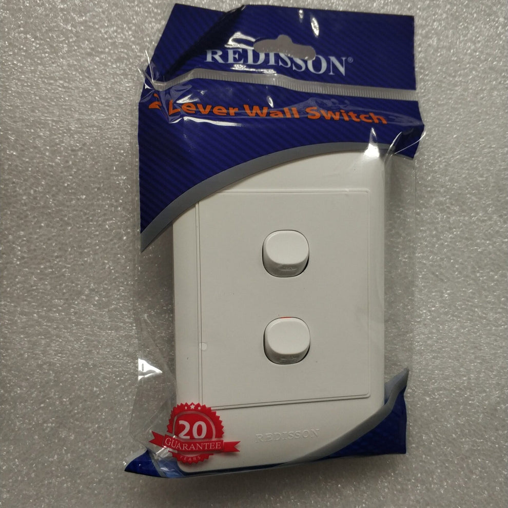 REDISSON 2 Lever 1 way Wall Switch - A102 (10004741) – Electromann SA