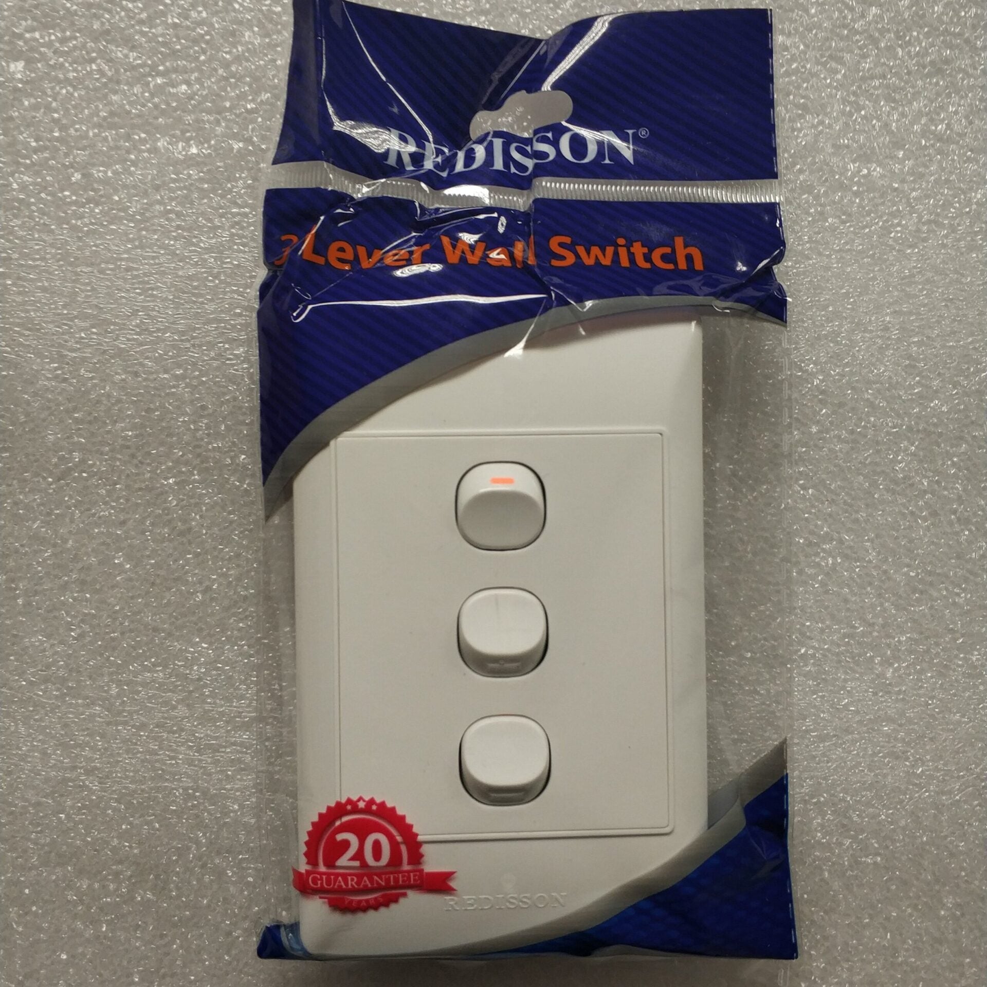 REDISSON 3 Lever 1 way Wall Switch - A103: High-Quality and Durable Lighting Control Switch - Electromann SA