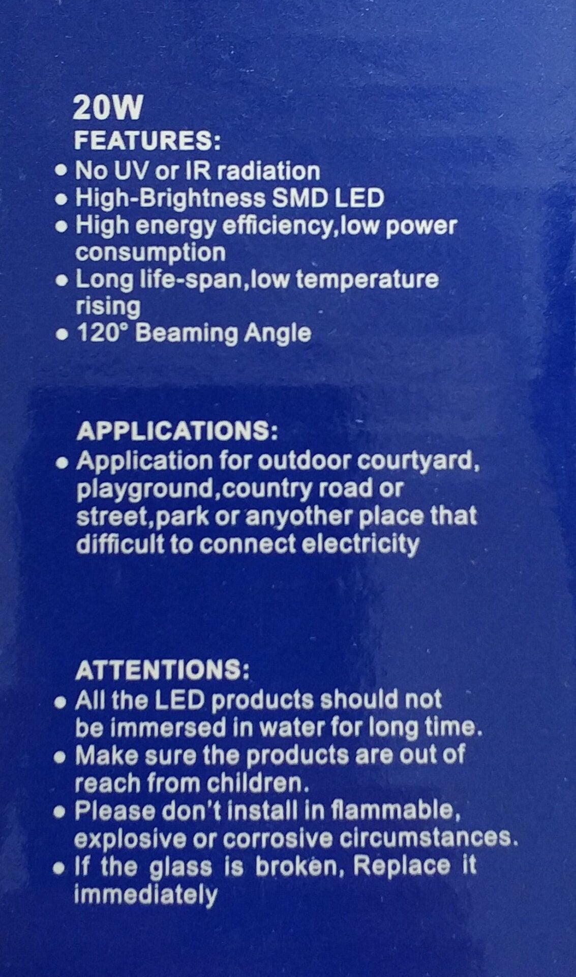 Redisson 30Watt *High Quality* SOLAR Outdoor LED Flood Light - Electromann SA