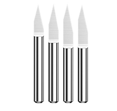 0.2x3 .175mm 1/8 inch 20 Degree V Shape Flat Bottom Knife CNC Cutter/Engraving Bit - Electromann SA