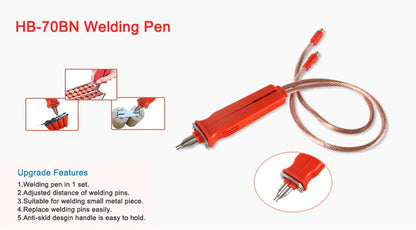 HB-70B Handheld Spot Welding Pen for 709A 709AD Battery Spot Welder - Precise and Efficient Battery Spot Welding - Electromann SA