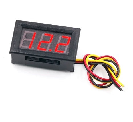 4.5 to 30v DC 0.56 Inch Mini Blue LED Display Panel Voltage Meter - Electromann SA