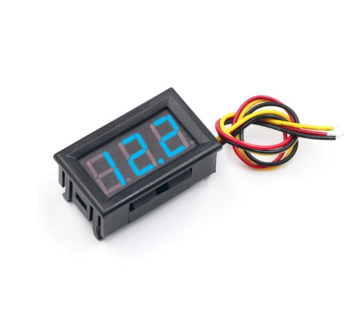 4.5 to 30v 0.56 Inch Mini Green LED Display Panel Voltage Meter - Electromann SA