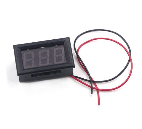 4.5 to 30v 0.56 Inch Mini Green LED Display Panel Voltage Meter - Electromann SA