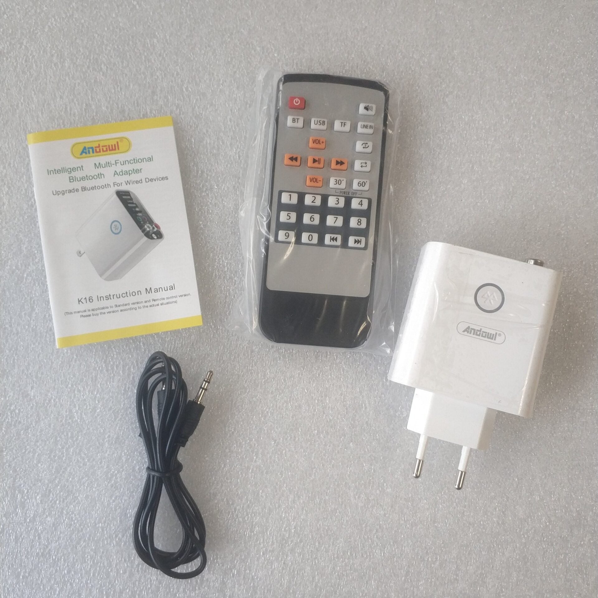 Andowl K16 Wireless Bluetooth Audio Adapter and Mobile Charger - Electromann SA