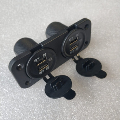 12V-24V QUAD USB Charger Socket Adapter 5V 2.1A+2.1A - Electromann SA