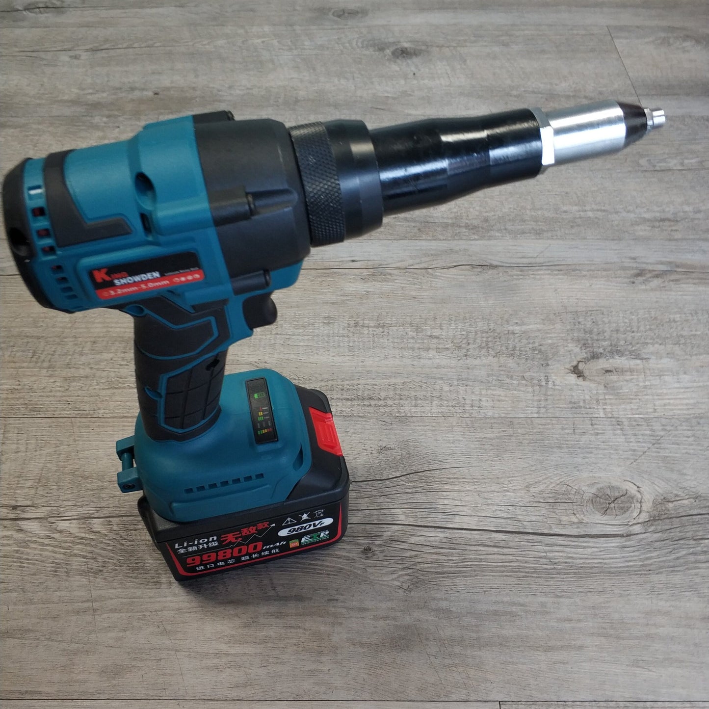 King Shoden Rechargeable Li-Ion Rivet Tool Kit - Powerful and Versatile Tool for Professionals - Electromann SA