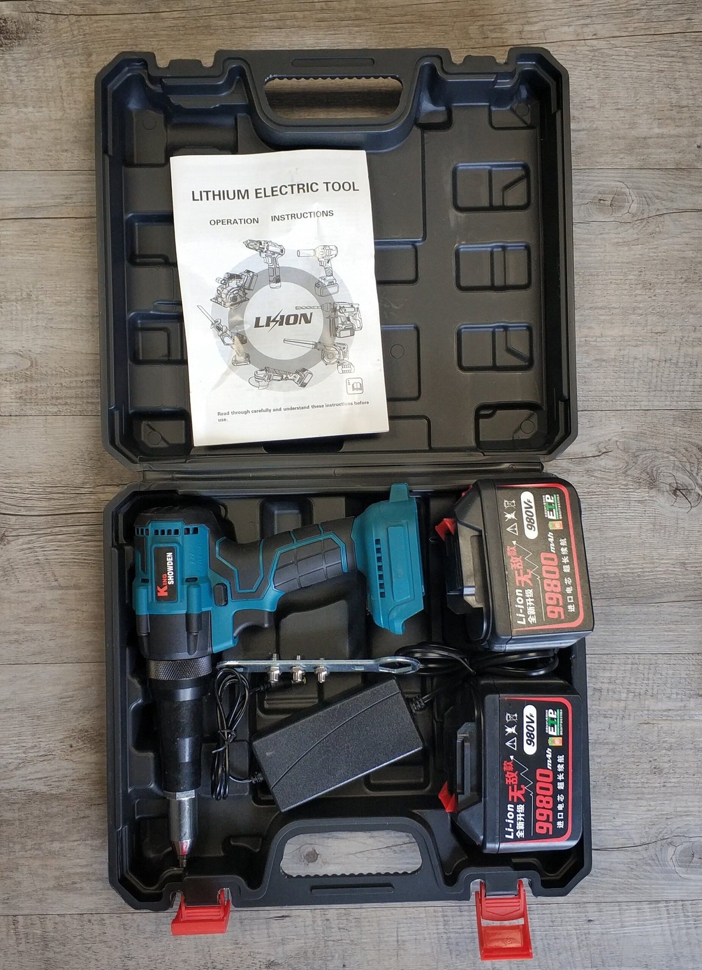 King Shoden Rechargeable Li-Ion Rivet Tool Kit - Powerful and Versatile Tool for Professionals - Electromann SA