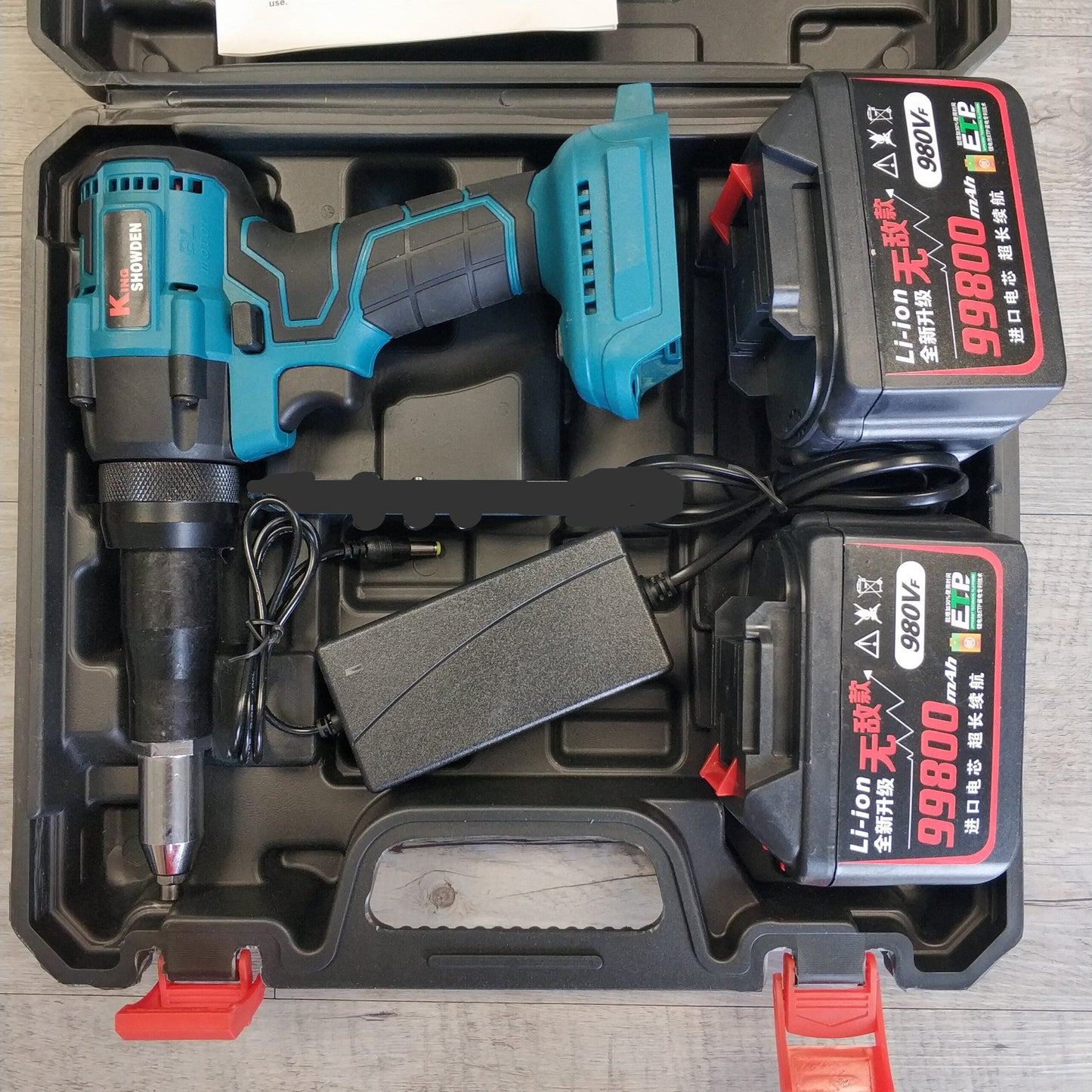 King Shoden Rechargeable Li-Ion Rivet Tool Kit - Powerful and Versatile Tool for Professionals - Electromann SA