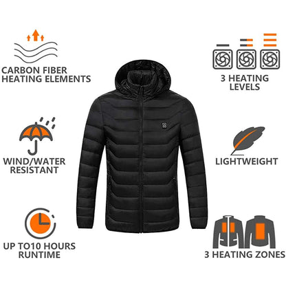 Stay Warm and Cozy with the 11 Zone USB Electric Heated Thermal Jacket for Men and Women - Electromann SA