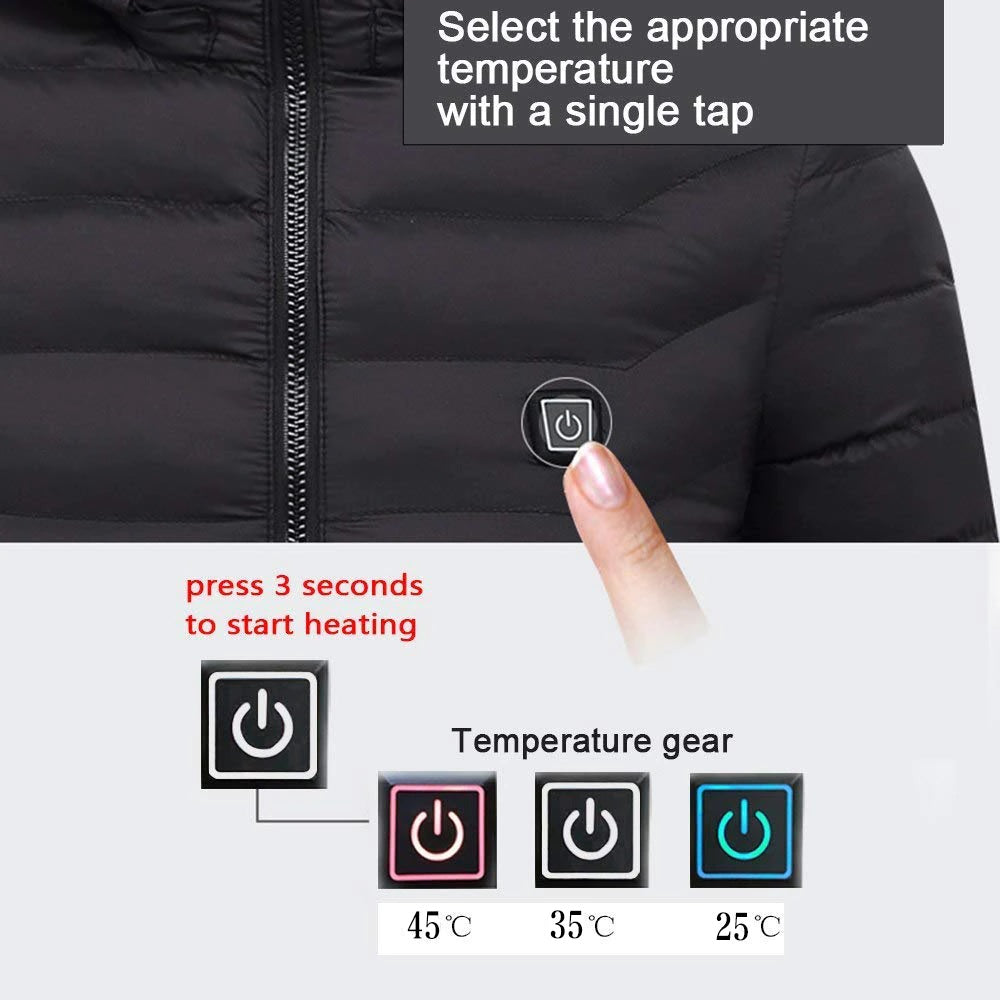 Stay Warm and Cozy with the 11 Zone USB Electric Heated Thermal Jacket for Men and Women - Electromann SA