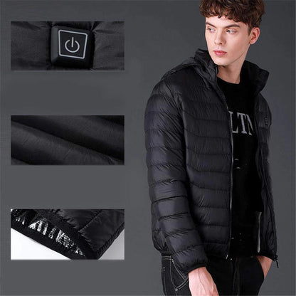 Stay Warm and Cozy with the 11 Zone USB Electric Heated Thermal Jacket for Men and Women - Electromann SA
