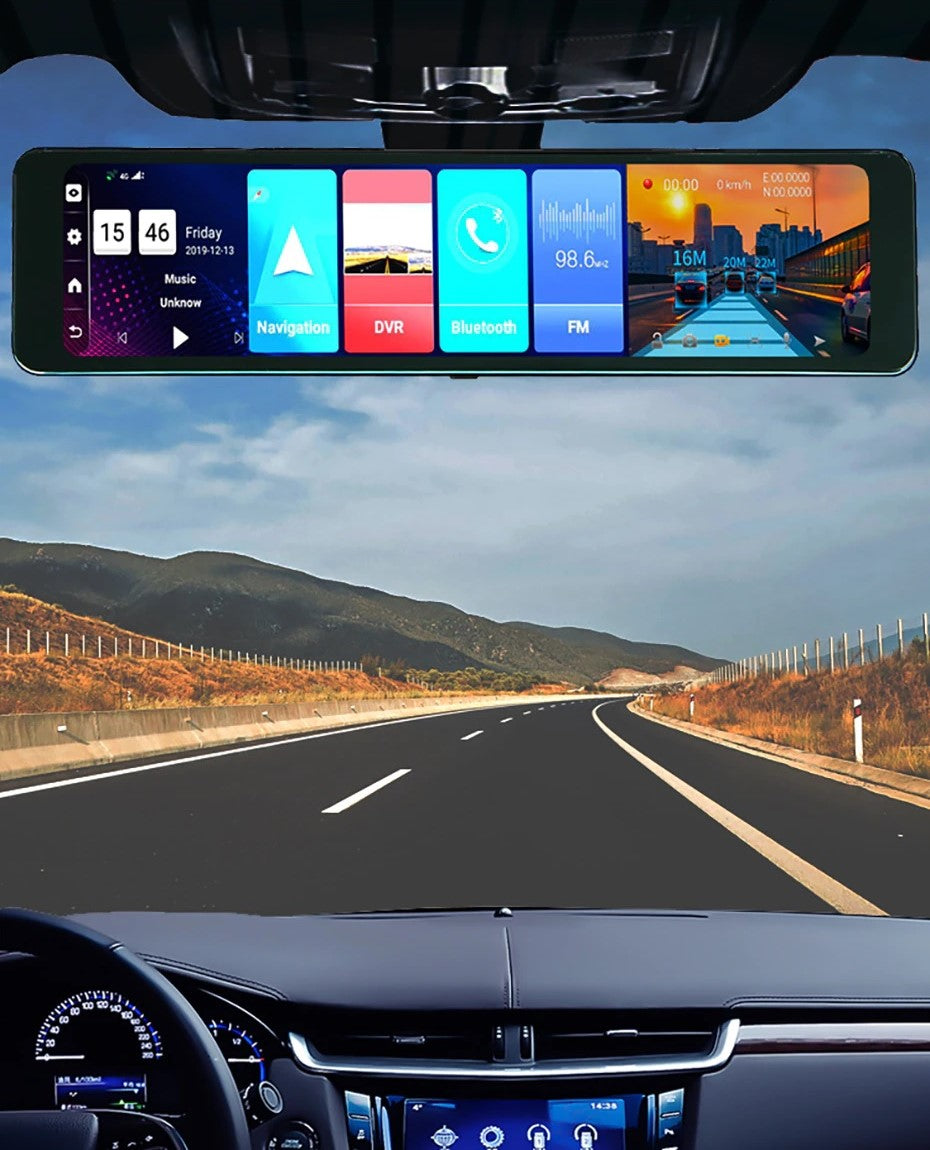 Bluavido 4G ADAS 12" Android Car Mirror Dash Camera GPS Navigator - Electromann SA