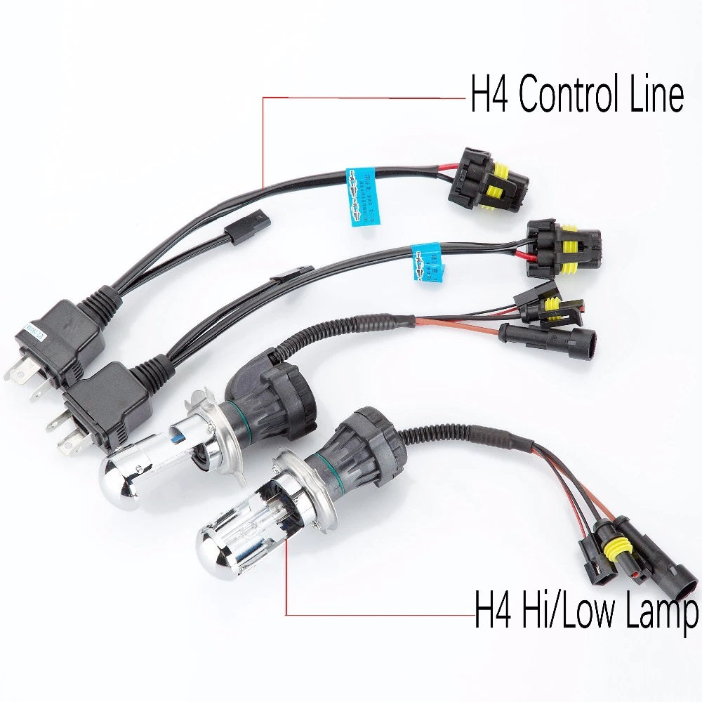 H4 Canbus Slim Ballast HID Xenon Fast Start 55W Car Headlight Kit - Electromann SA