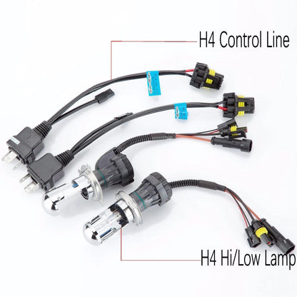 H4 Canbus Slim Ballast HID Xenon Fast Start 55W Car Headlight Kit - Electromann SA
