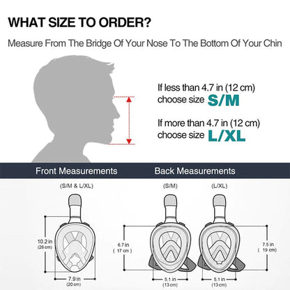 Underwater Scuba Diving Snorkling Anti Fog Full Face Mask - Electromann SA