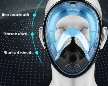 Underwater Scuba Diving Snorkling Anti Fog Full Face Mask - Electromann SA