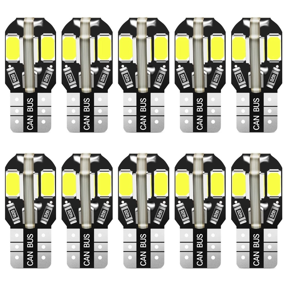 W5W/T10 CANBUS 8SMD 5730 Car LED Light Bulb - Electromann SA