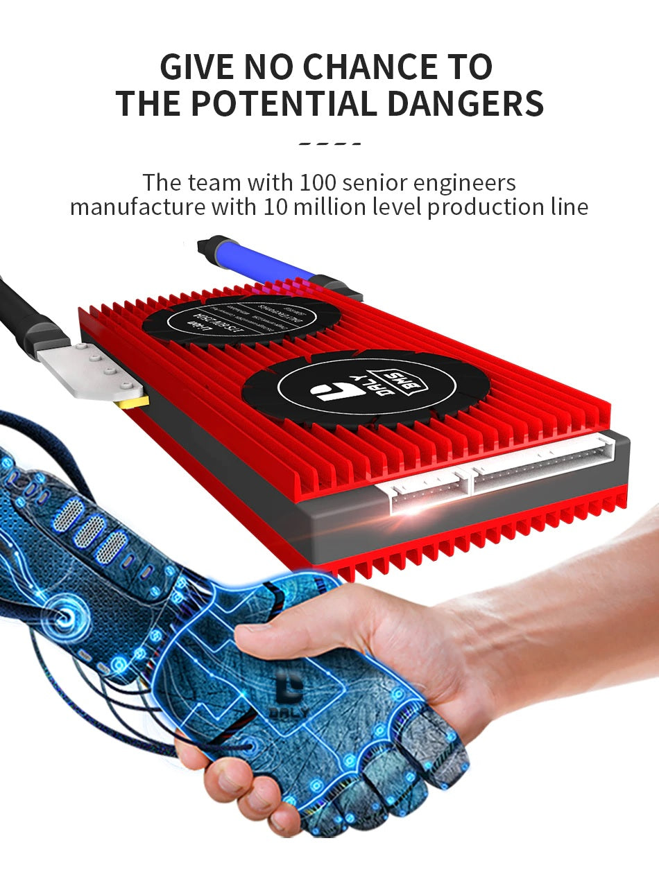 Daly 3.2V LiFePo4 8S 24V 100A  LFP PCM battery protection board BMS with balance - Electromann SA