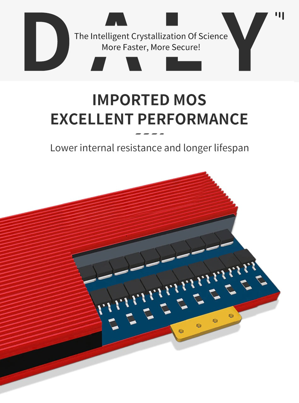 Daly 3.2V LiFePo4 8S 24V 60A  LFP PCM battery protection board BMS with balance - Electromann SA