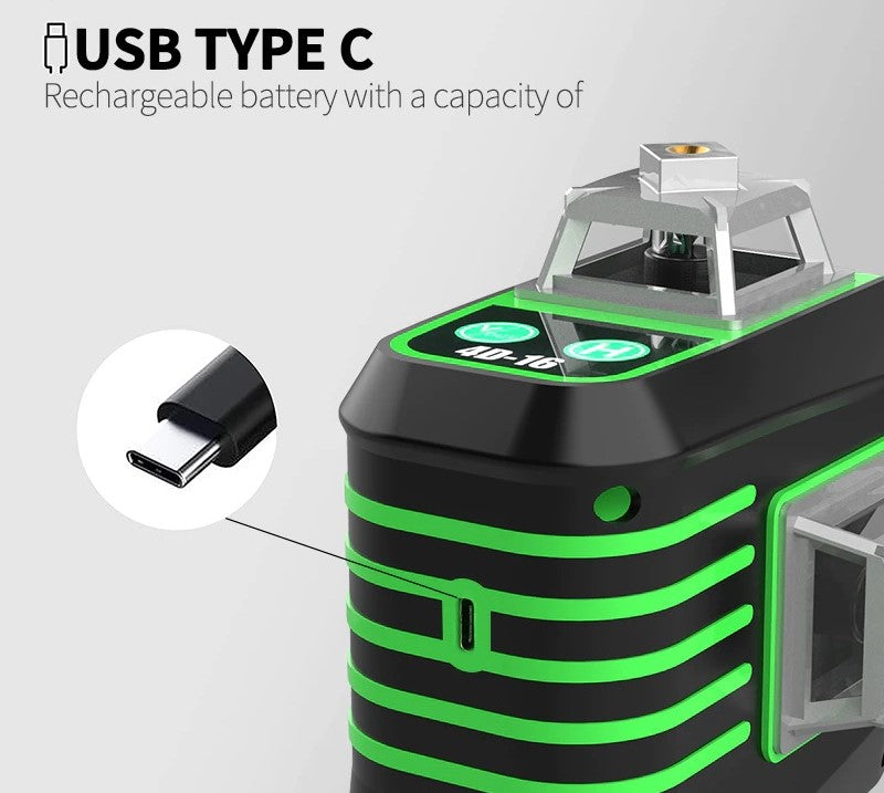 12 Lines 3D Self-Leveling Horizontal And Vertical Laser Level - Electromann SA