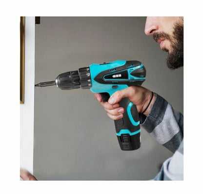 1831506 Cordless 12V Lithium Battery Electric Drill Set - Electromann SA