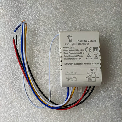 DR Light 3 Channel AC 220v 500watt Remote Controlled Switch for Lights (10005096) - Electromann SA