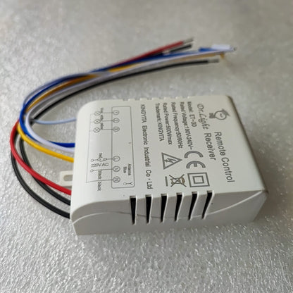 DR Light 3 Channel AC 220v 500watt Remote Controlled Switch for Lights (10005096) - Electromann SA