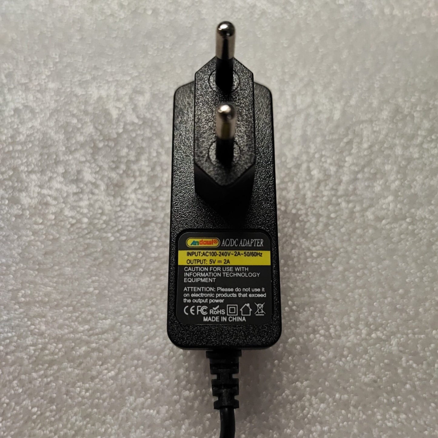 Andowl Q-DC303 Power Supply 220v AC to 5V DC 2Amp - Electromann SA