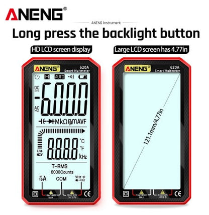 ANENG 620A Digital Smart Multimeter and Transistor Tester - Electromann SA
