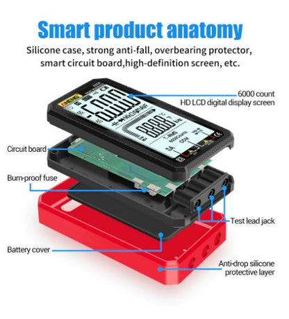 ANENG 620A Digital Smart Multimeter and Transistor Tester - Electromann SA
