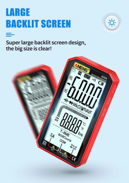 ANENG 620A Digital Smart Multimeter and Transistor Tester - Electromann SA