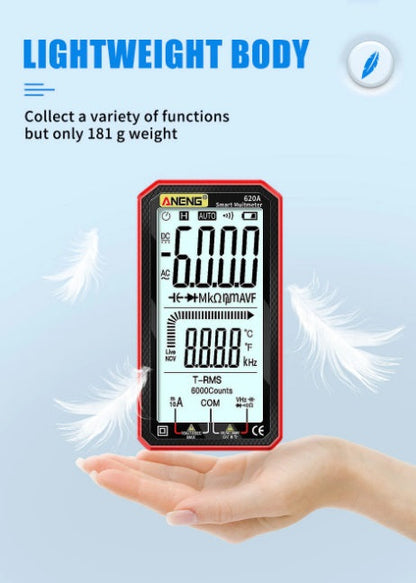 ANENG 620A Digital Smart Multimeter and Transistor Tester - Electromann SA