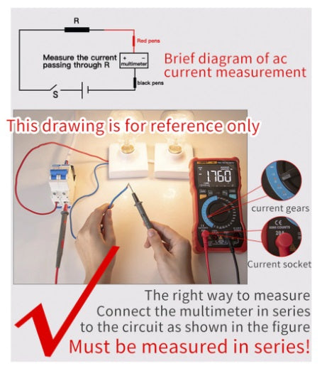 ANENG 620A Digital Smart Multimeter and Transistor Tester - Electromann SA