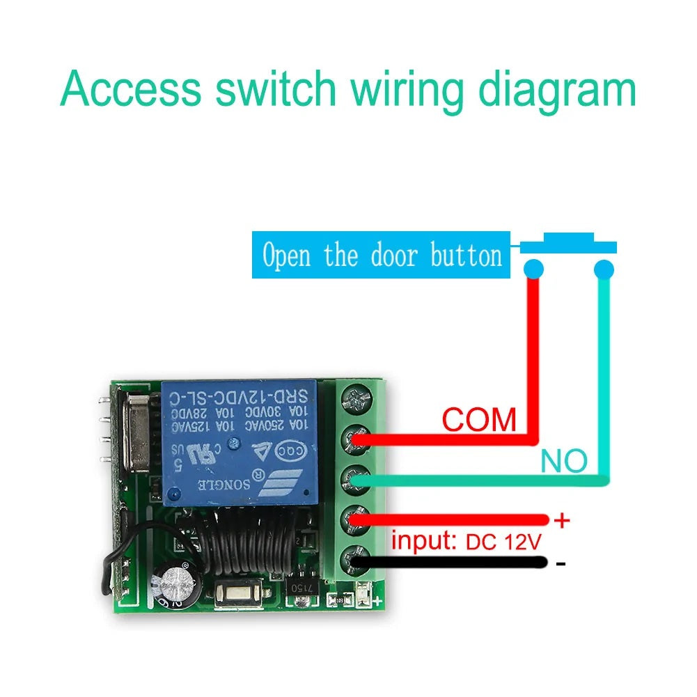 KTNNKG 433 Mhz DC 12V 10CH Wireless Remote Control Switch Kit - Electromann SA