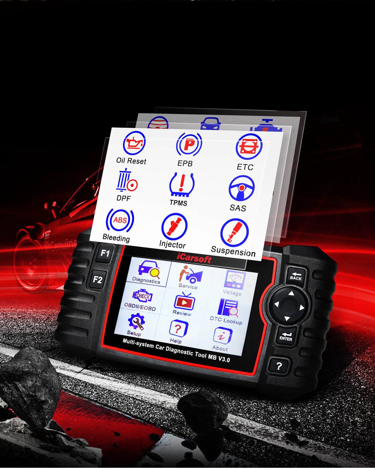 iCarsoft MB v3.0 Diagnostic Tool for Mercedes Benz-Sprinter and Smart Vehicles - Advanced Diagnostics and Troubleshooting - Electromann SA