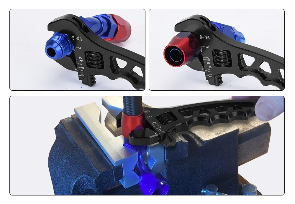 Adjustable Aluminum Wrench Spanner for AN Fittings - Electromann SA