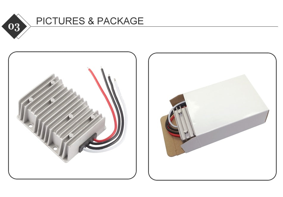 RCNUN High Quality 48V to 12V 30A DC to DC Step Down Converter - Efficiently Convert High Voltage DC Power - Electromann SA