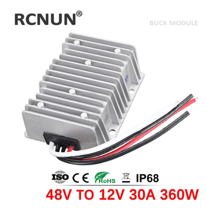 RCNUN High Quality 48V to 12V 30A DC to DC Step Down Converter - Efficiently Convert High Voltage DC Power - Electromann SA