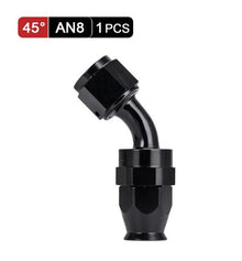 PTEF AN8 45 Degree Hose End Fitting For Stainless Steel Braided Hose - Electromann SA