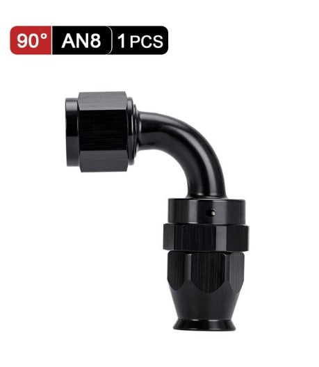 PTEF AN8 90 Degree Hose End Fitting For Stainless Steel Braided Hose - Electromann SA