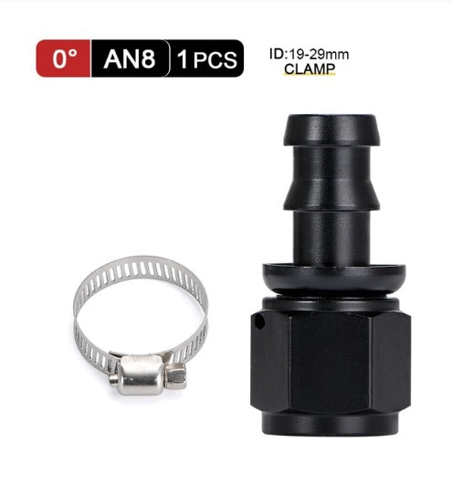 Universal AN8 Push-on Straight Reusable Hose End Fittings - Electromann SA