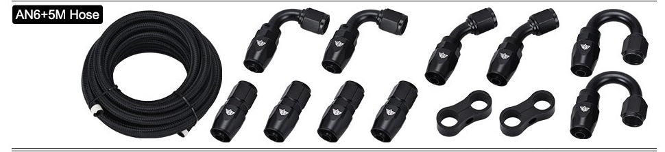 Buy High-Quality 5Meter AN6 Braided Oil/Fuel Hose Kit with Fittings and Clamps - Electromann SA